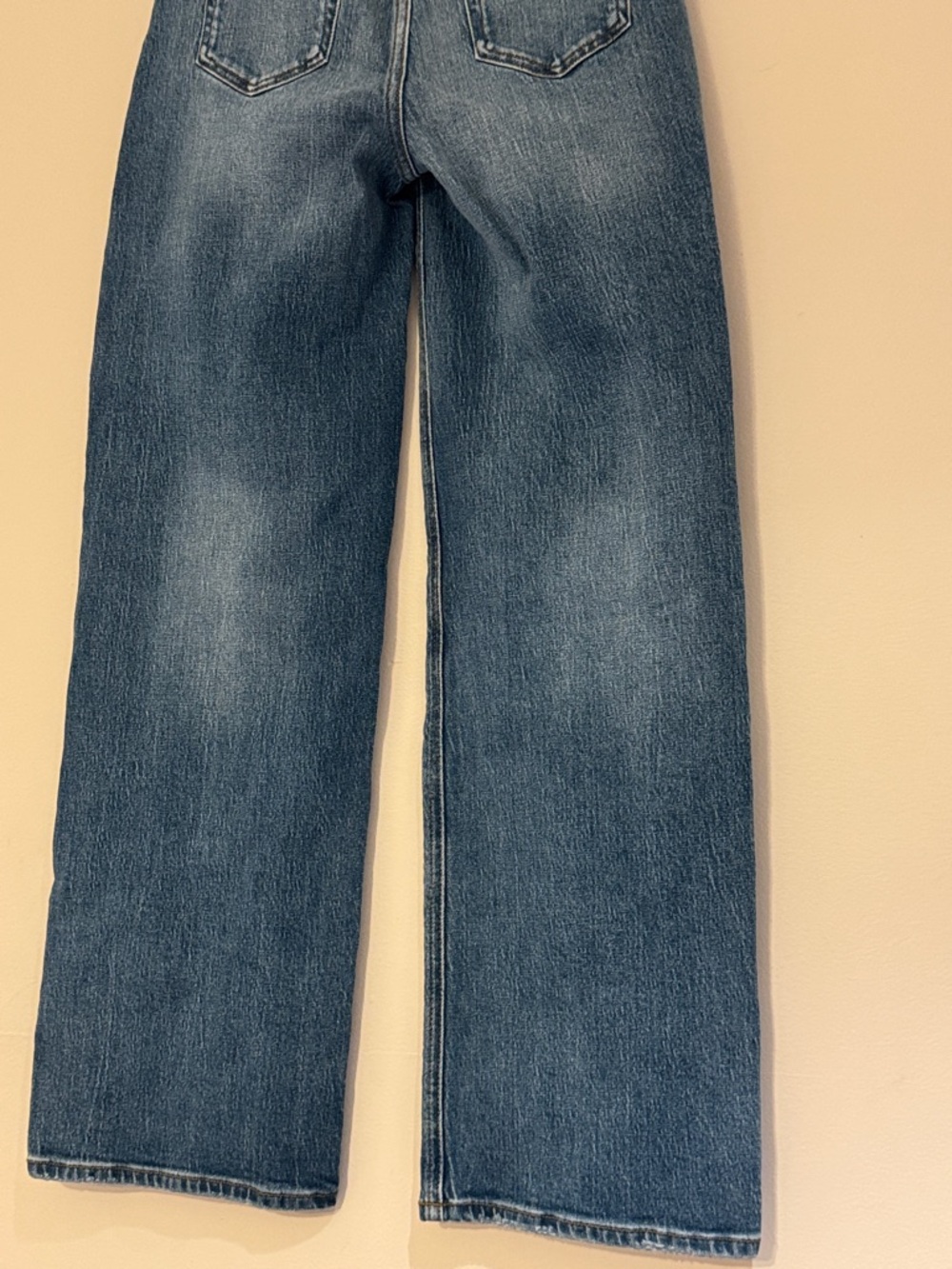 Quince High-Rise Wide-Leg Jeans in Medium Blue - Picture 14 of 15
